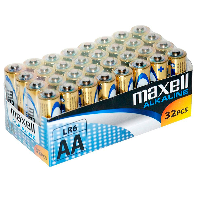 MAXELL BATTERIE ALCALINA AA LR6 PACK * 32 UDS
